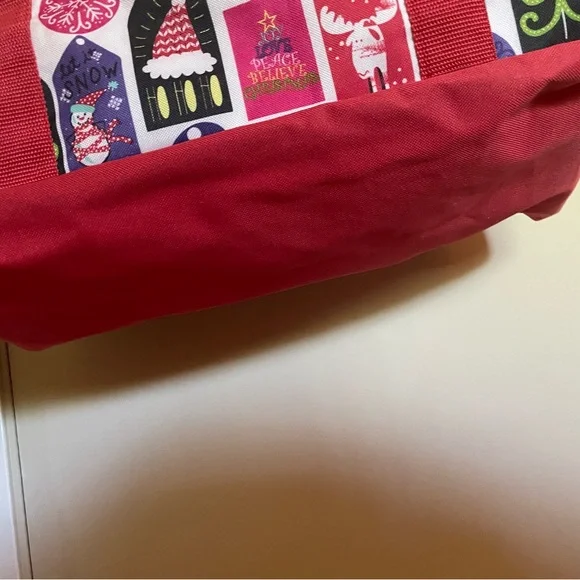 Thirty One HELLO HOLIDAY Medium Utility Tote Bag AB70 Retired Christmas EUC - Picture 4 of 7